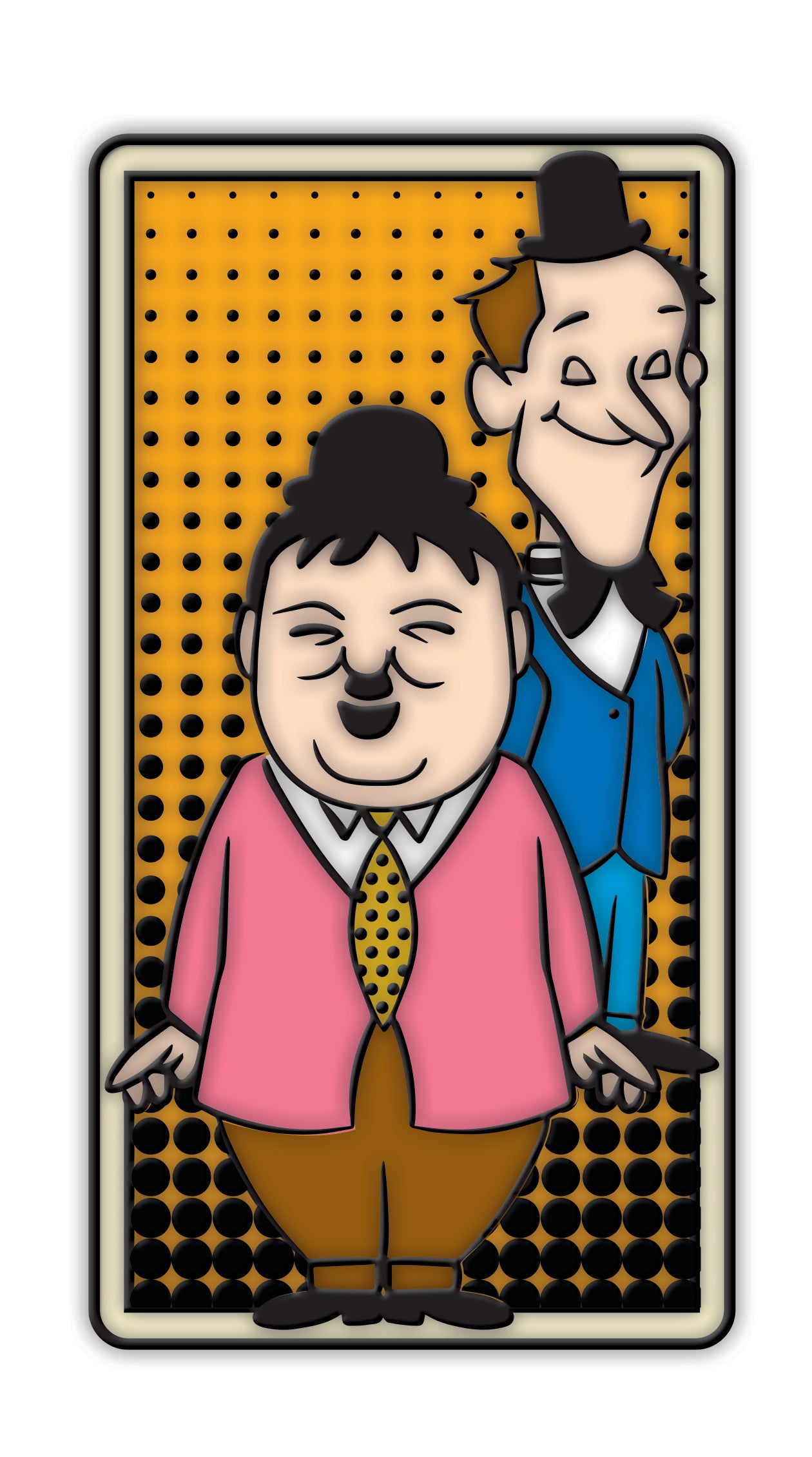 Laurel & Hardy Retro Enamel Pin