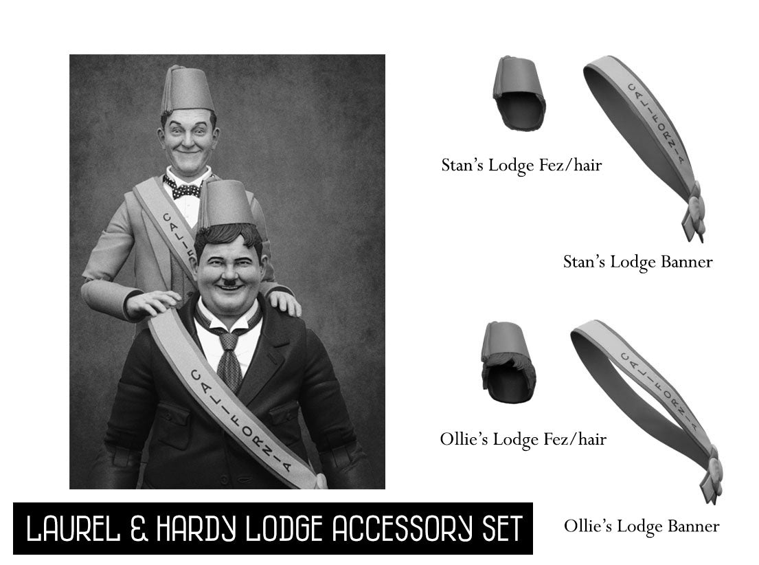 Laurel and Hardy Accessory Set B&W